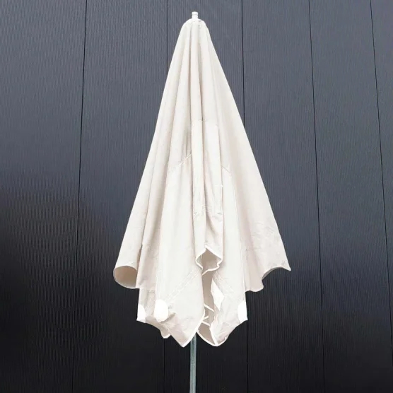 Parasol forain télescopique 400x300cm BEIGE plié Parasol forain télescopique 400x300cm BEIGE plié