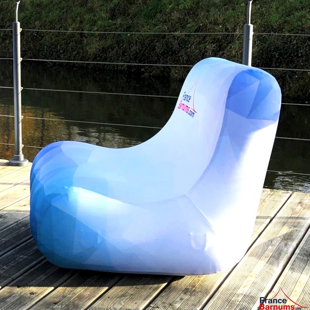 fauteuil gonflable personnalisé