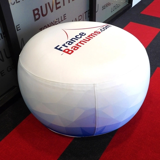 pouf table gonflable personnalisée