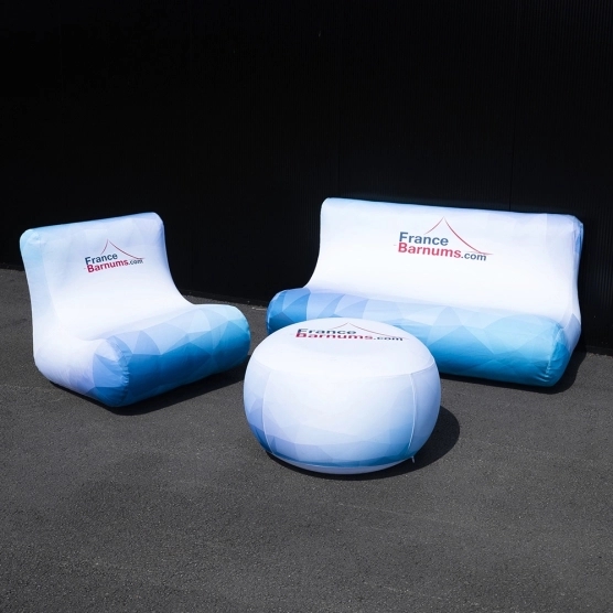 mobilier gonflable personnalisable