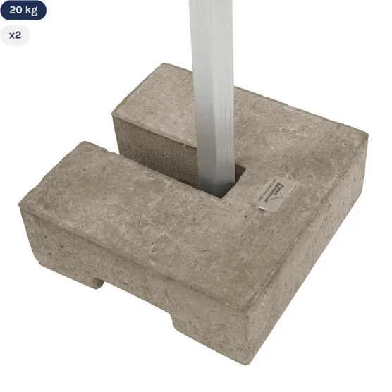 poids béton 20kg pour tente de réception