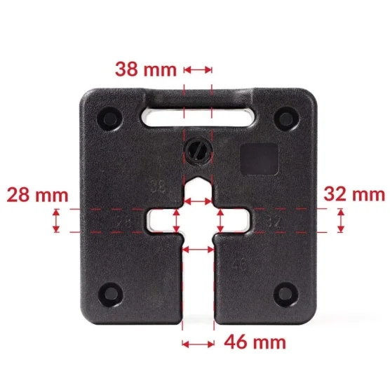 Dimensions entraxes fentes lest à remplir 15kg