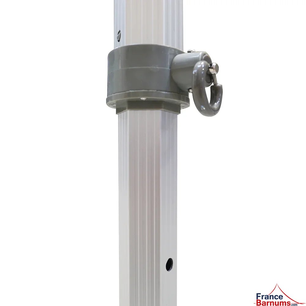 Barnum 6mx9m 54m² Blanc Alu Pro Structure Ø55mm et Pack Fenêtres 380g/m² Norme M2