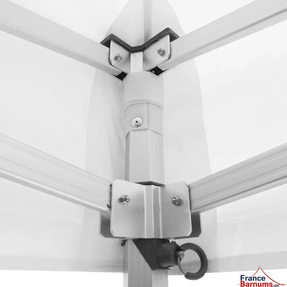 Barnum 6mx9m 54m² Blanc Alu Pro Structure Ø55mm et Pack Fenêtres 380g/m² Norme M2