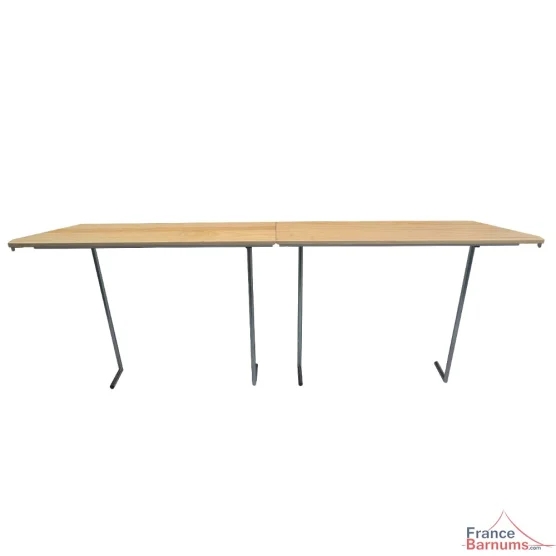 Table haute console 4m pour barnum pliant pouvant s'utiliser comme comptoir bar buvette ou présentoir Table haute console 4m pour barnum pliant pouvant s'utiliser comme comptoir bar buvette ou présentoir