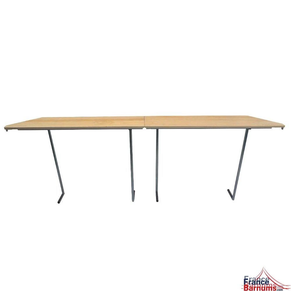 Table haute console 4m pour barnum pliant pouvant s'utiliser comme comptoir bar buvette ou présentoir Table haute console 4m pour barnum pliant pouvant s'utiliser comme comptoir bar buvette ou présentoir