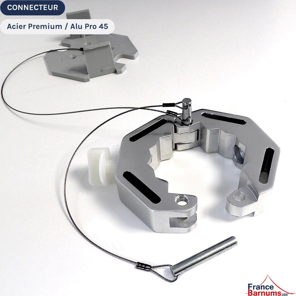 Connecteur Ø45mm avec support à visser sous le comptoir buvette