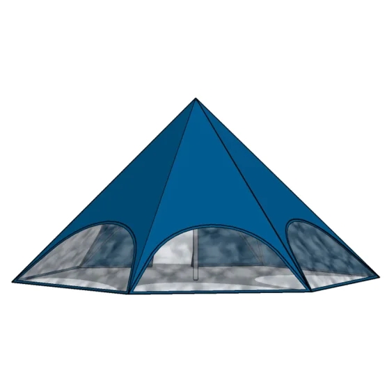 Spider tente BLEUE Ø14m avec Pack Fenêtres Spider tente BLEUE Ø14m avec Pack Fenêtres