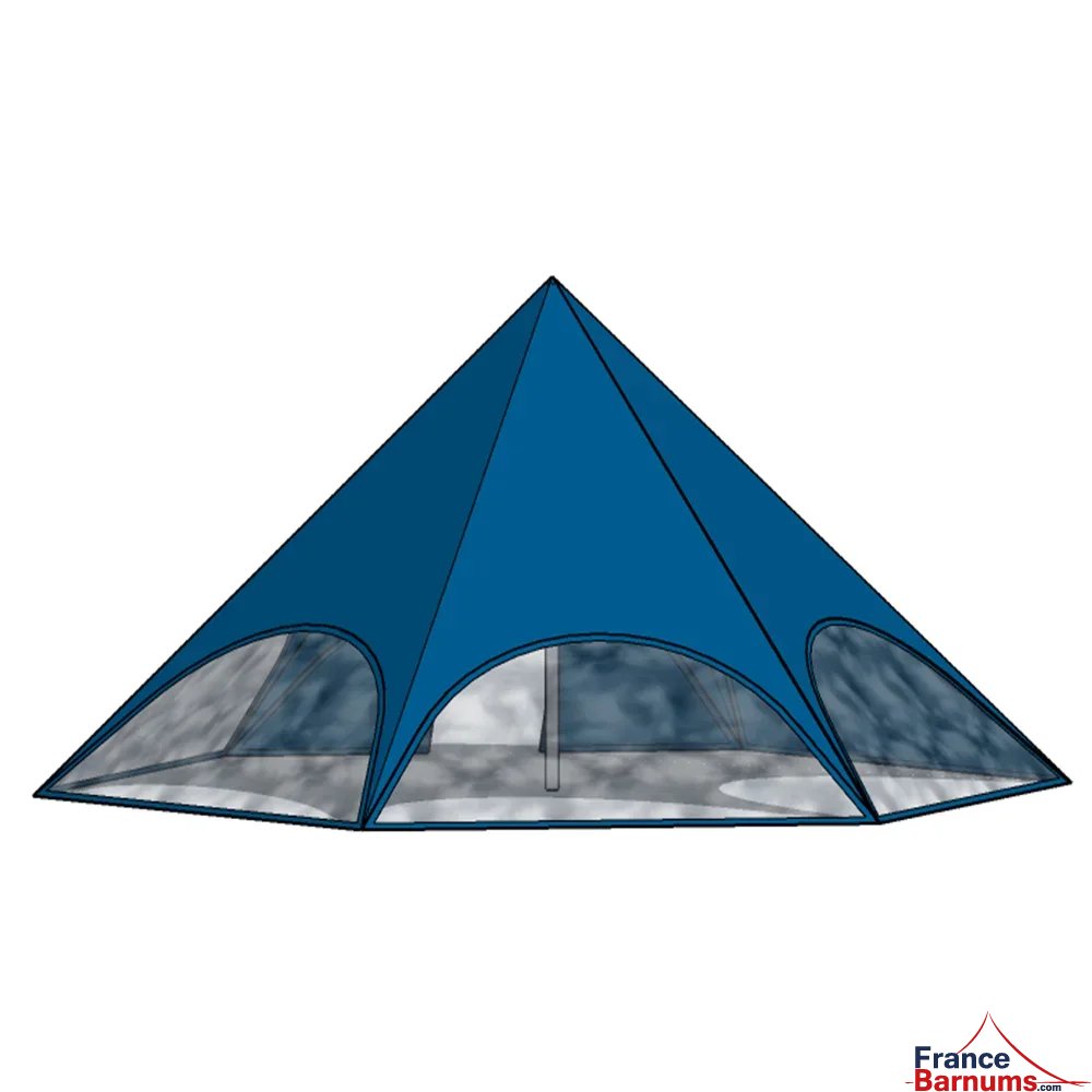 Spider tente BLEUE Ø14m avec Pack Fenêtres Spider tente BLEUE Ø14m avec Pack Fenêtres