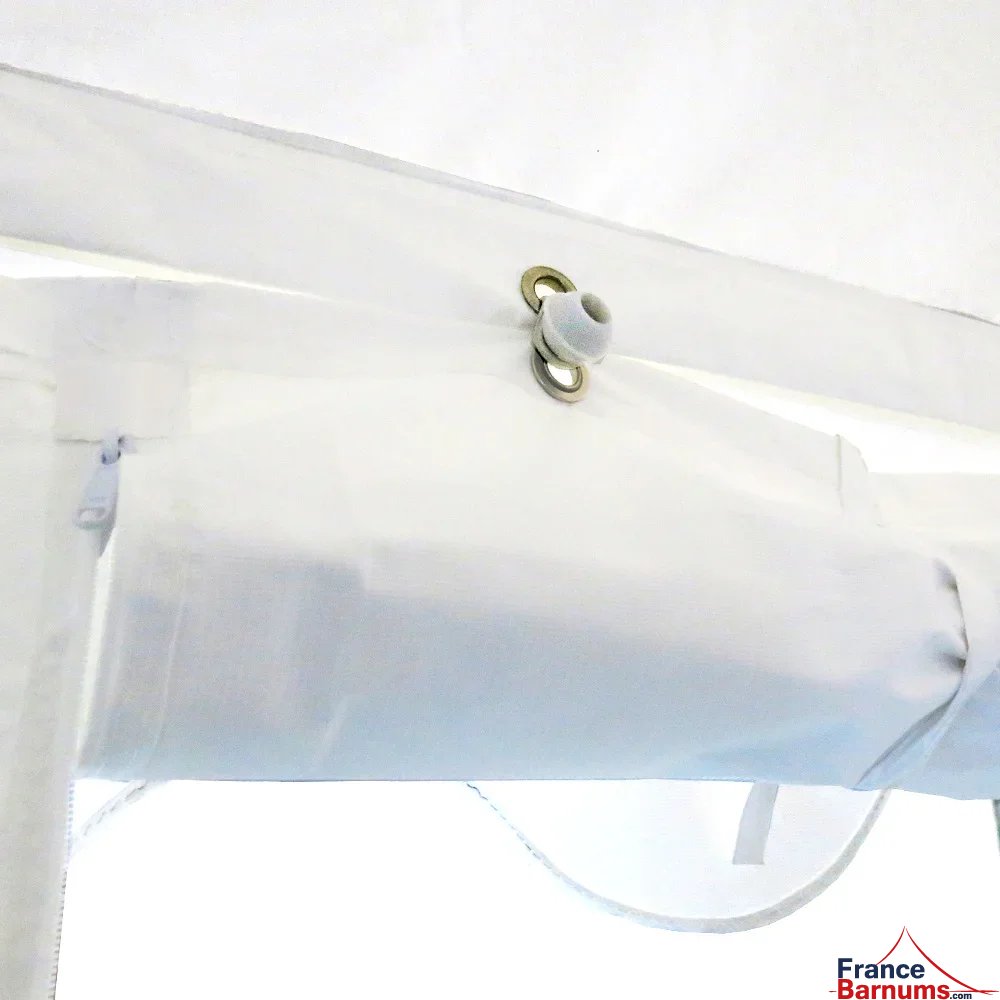 Tente de réception 5m x 10m avec portes de pignon relevables ou amovibles