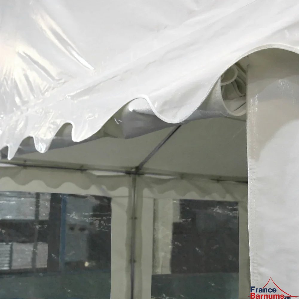 Tente de réception 10x5m avec lambrequin décoratif