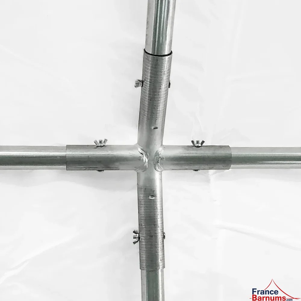 Tente de réception 6x10m structure acier galvanisé diamètre 38mm