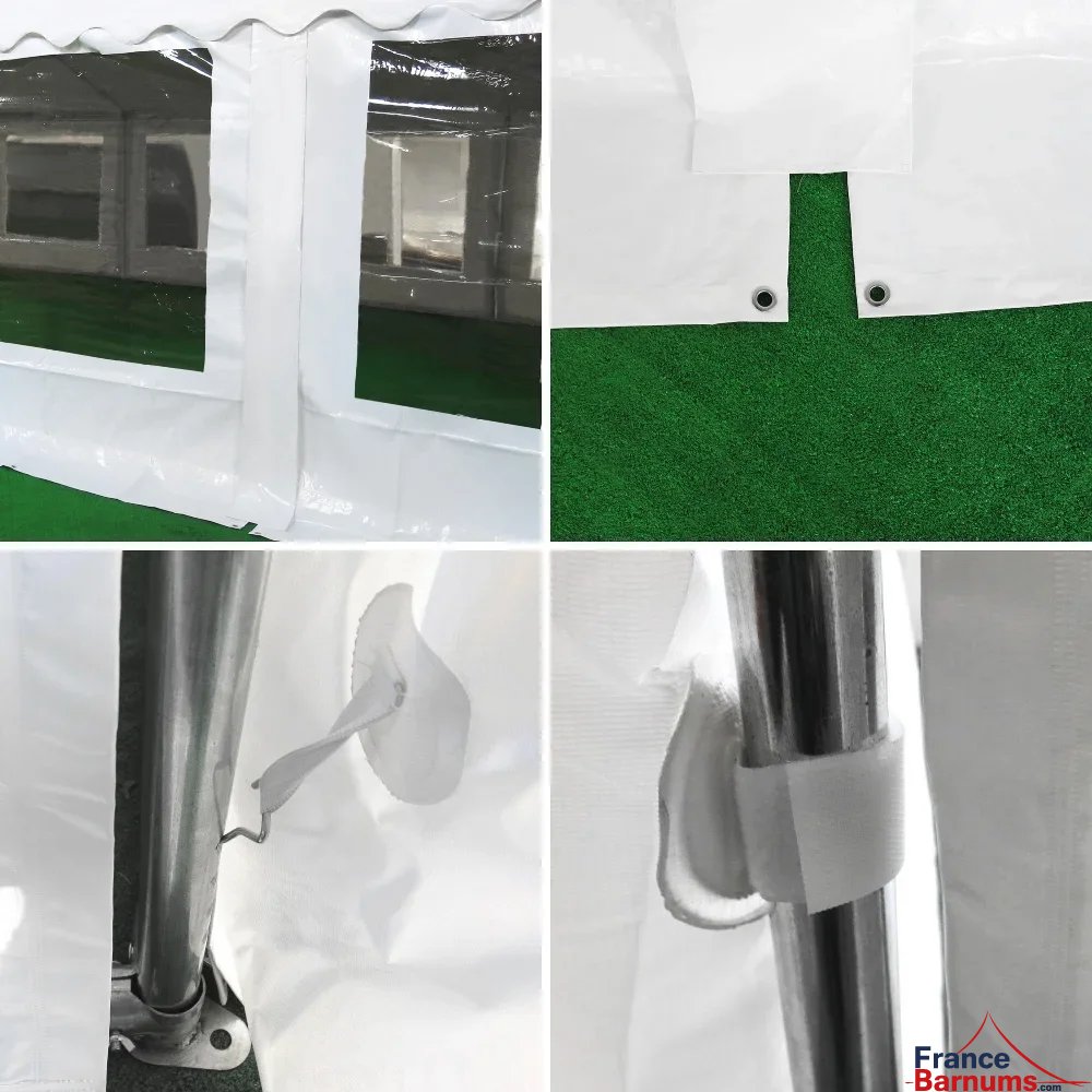 Détails de la tente de réception 60m² PVC