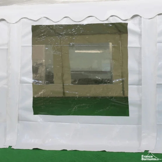 Tente de réception 72m² avec fenêtres transparentes