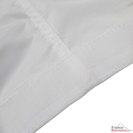 Large bande de 5cm en velcro sur toute la longueur et de chaque côté de la gouttière en Polyester