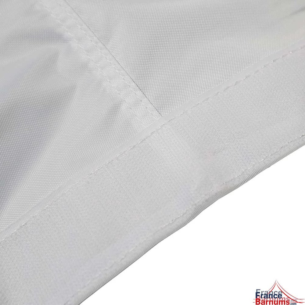 Large bande de 5cm en velcro sur toute la longueur et de chaque côté de la gouttière en Polyester