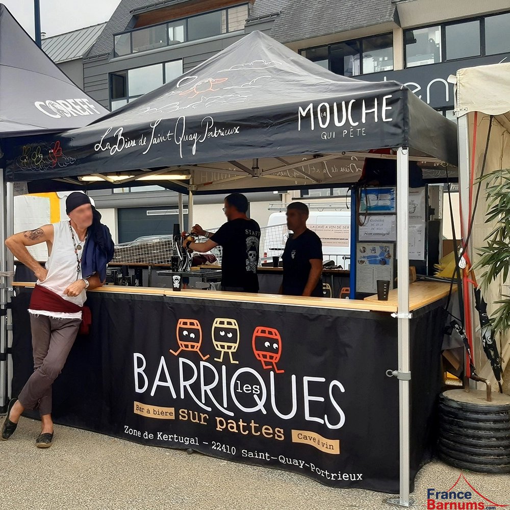 Comptoir buvette 3m pour barnum pliant Comptoir buvette 3m pour barnum pliant