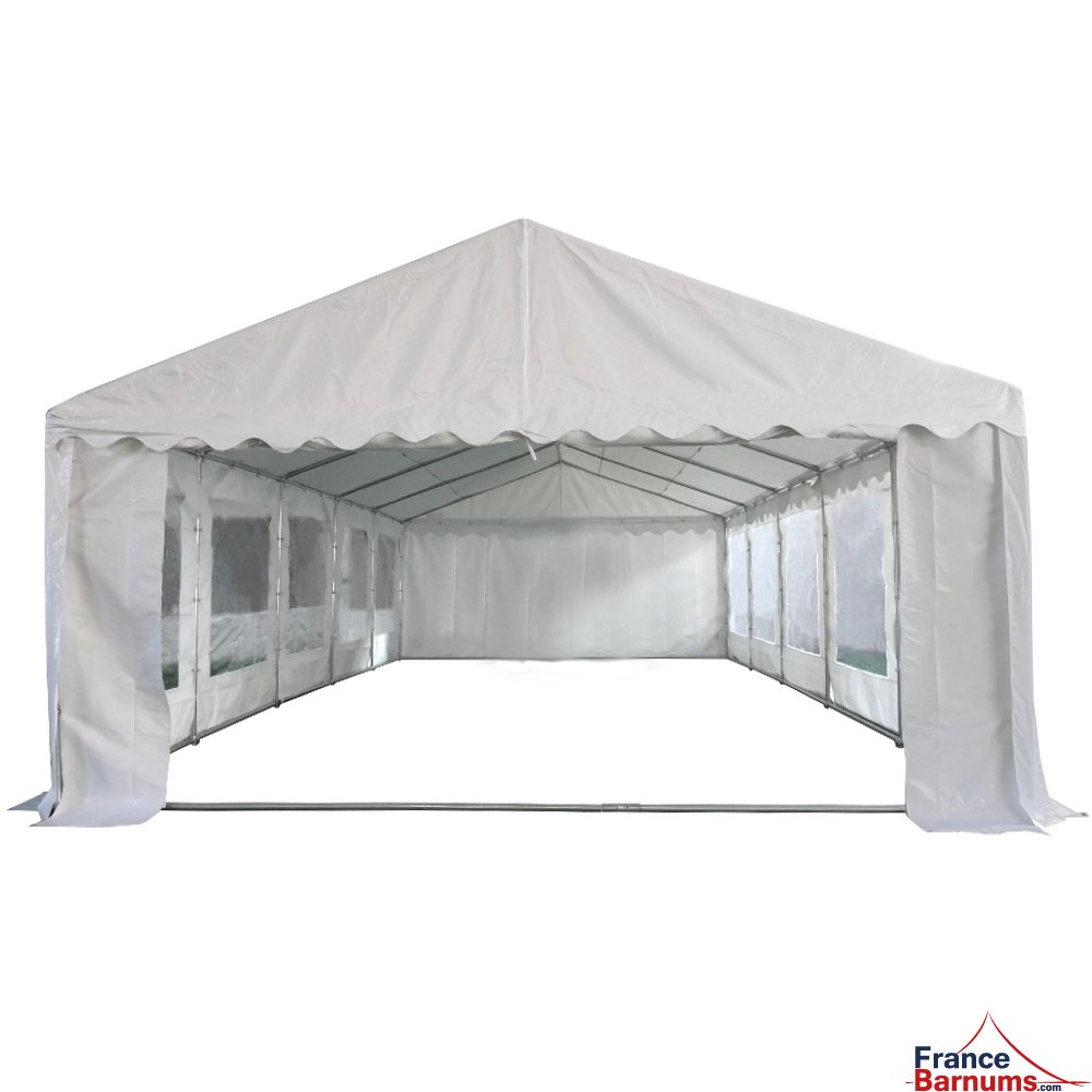 Tente de réception - Chapiteau de festivités MEDIUM en PVC de 5m x 10m avec Tubes de 38mm Tente de réception - Chapiteau de festivités MEDIUM en PVC de 5m x 10m avec Tubes de 38mm