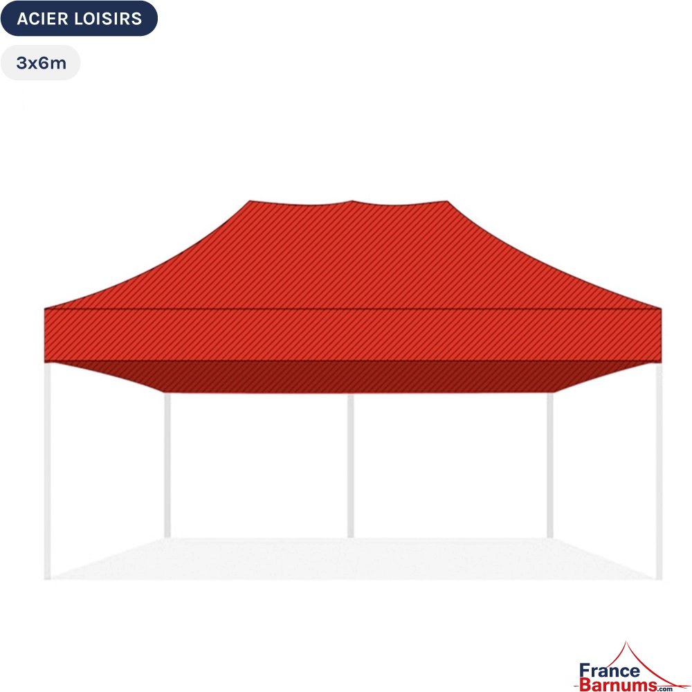 Bâche de toit ROUGE 3x6m pour barnum pliant Gamme Acier Loisirs Bâche de toit ROUGE 3x6m pour barnum pliant Gamme Acier Loisirs