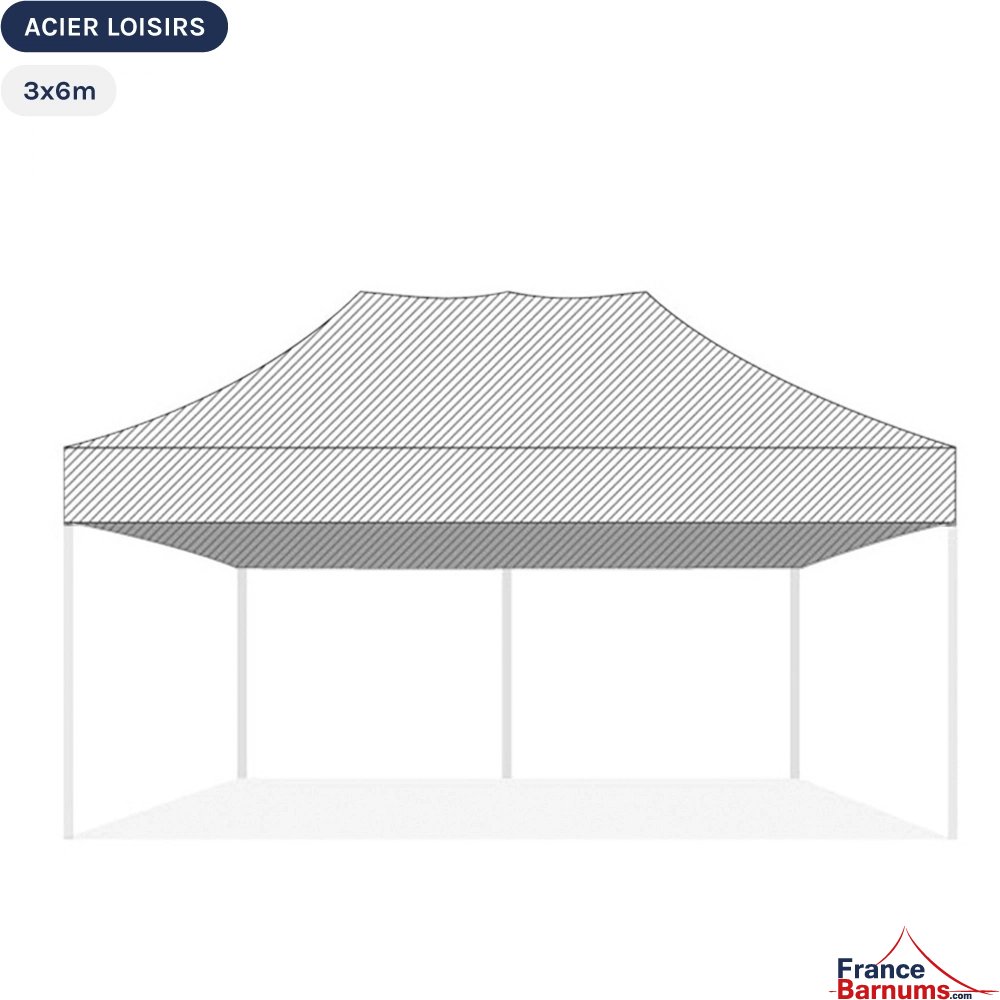 Bâche de toit BLANCHE 3x6m pour barnum pliant Gamme Acier Loisirs Bâche de toit BLANCHE 3x6m pour barnum pliant Gamme Acier Loisirs