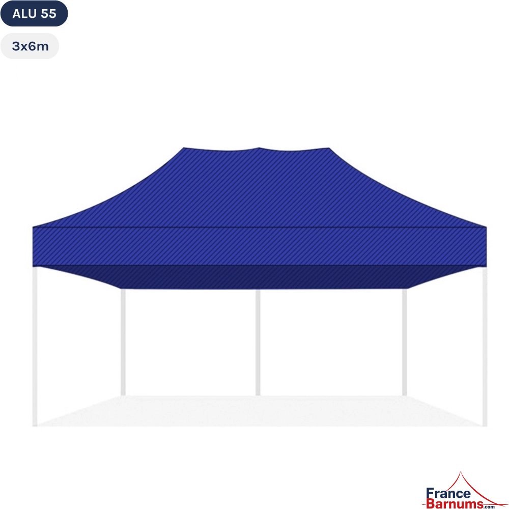 Bâche de toit BLEUE 3x6m pour barnum pliant Gamme Alu 55 Bâche de toit BLEUE 3x6m pour barnum pliant Gamme Alu 55