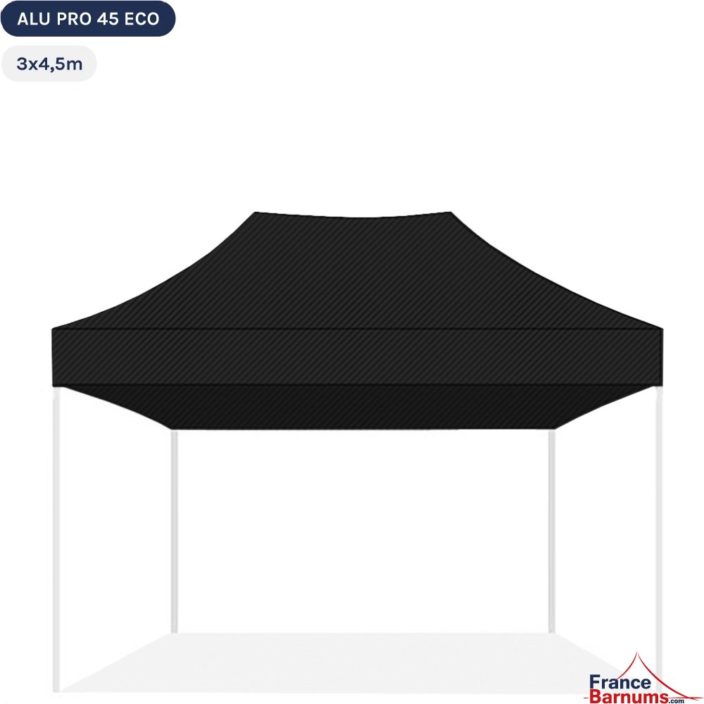 Bâche de toit NOIRE 3x6m pour barnum pliant Gamme Alu Pro 45 Eco Bâche de toit NOIRE 3x6m pour barnum pliant Gamme Alu Pro 45 Eco
