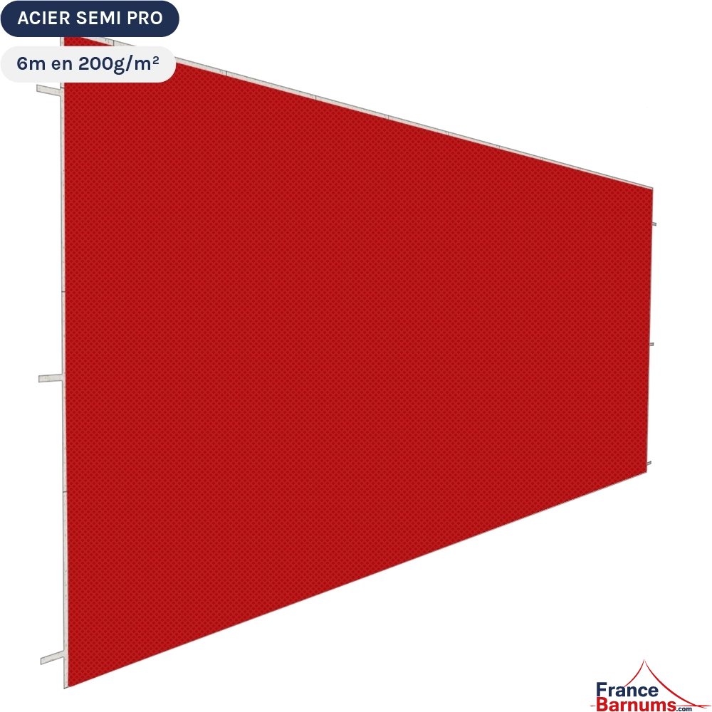 Paroi de 6m Pleine Rouge - Polyester enduction PVC 200gr/m²