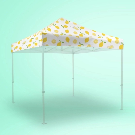 Toit de barnum imprimé avec des citrons