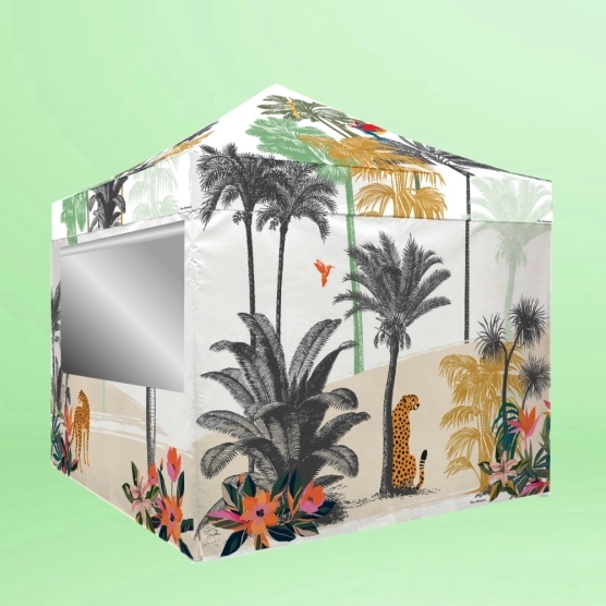 Barnum pliant imprimé modèle jungle complet 4 murs