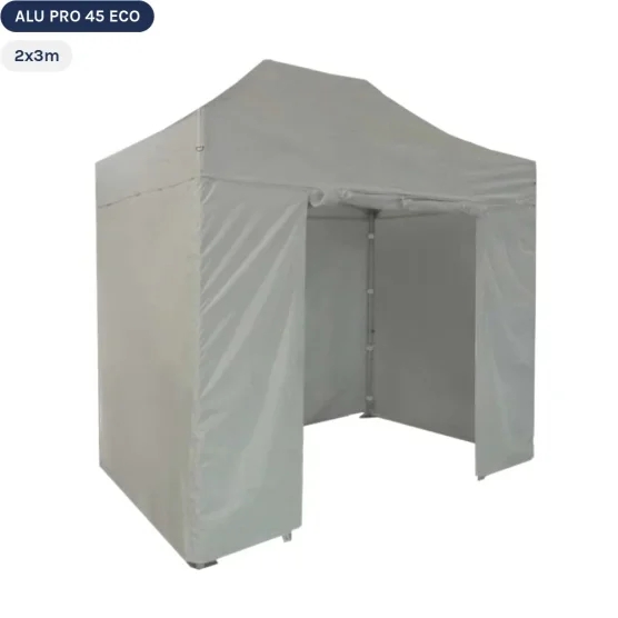 Tente pliante Alu Pro 45 ECO 2mx3m BLANC avec Pack 4 Côté