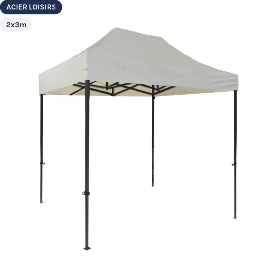 Tente Pliante - Abri pliable Acier Loisirs 2mx3m BLANC