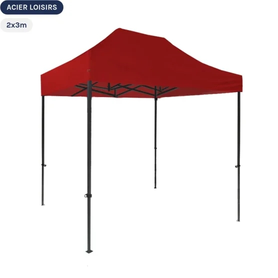 Tente Pliante - Abri pliable Acier Loisirs 2mx3m ROUGE