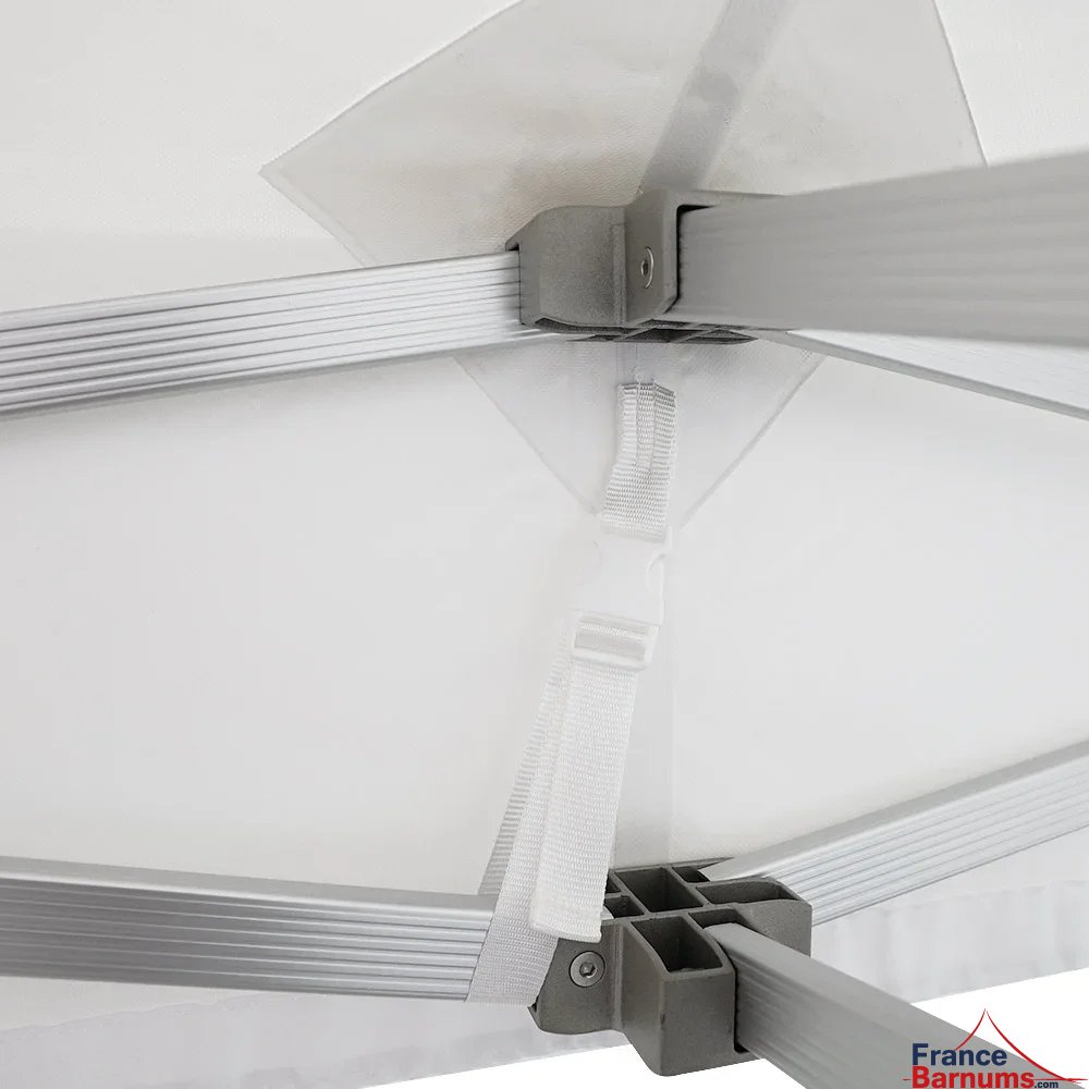 Sangles de tension bâche de toit barnum pliant alu Pro 55 PRESTIGE norme M2 Sangles de tension bâche de toit barnum pliant alu Pro 55 PRESTIGE norme M2