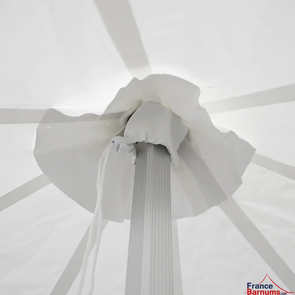 Barnum pliant avec fourreau de guidage pour le mât