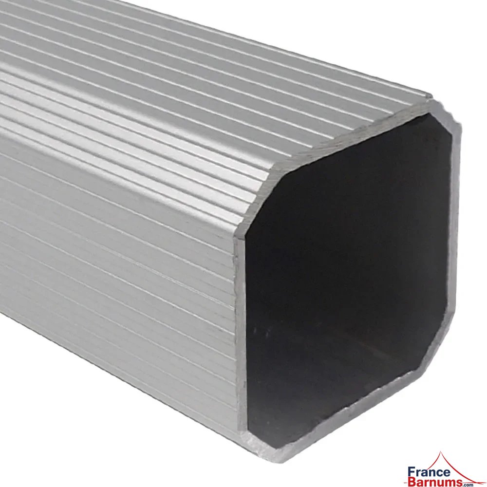 Section pieds OCTO : octogone irrégulier à 8 sommets en aluminium Ø55mm épaisseur 2mm Gamme alu Pro 55 Prestige norme M2