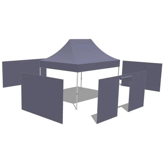 Tonnelle Pliante Acier Paddock 3mx4,5m BLEU avec porte - Pack 4 cloisons Tonnelle Pliante Acier Paddock 3mx4,5m BLEU avec porte - Pack 4 cloisons