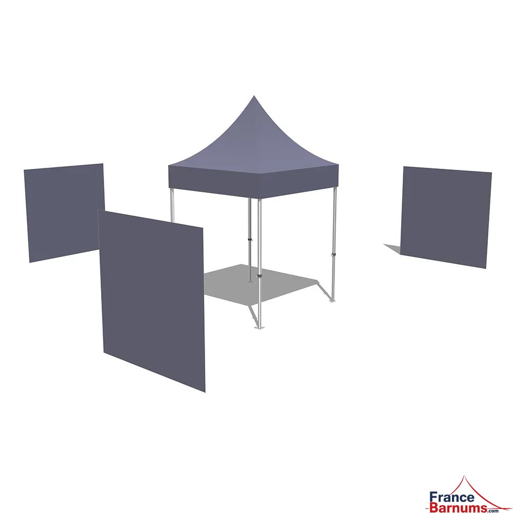 Tonnelle Pliante Acier Paddock 2mx2m BLEU MARBRÉ avec 3 cloisons Tonnelle Pliante Acier Paddock 2mx2m BLEU MARBRÉ avec 3 cloisons