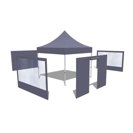 Tonnelle Pliante Acier Semi Pro 3mx3m BLANC avec Pack Fenêtres Tonnelle Pliante Acier Semi Pro 3mx3m BLANC avec Pack Fenêtres