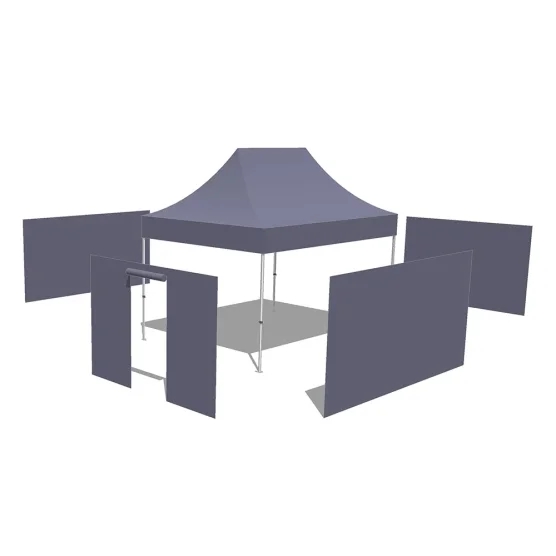 Tonnelle Pliante Acier Semi Pro 3mx4,5m BLEU avec Pack 4 Côtés Tonnelle Pliante Acier Semi Pro 3mx4,5m BLEU avec Pack 4 Côtés