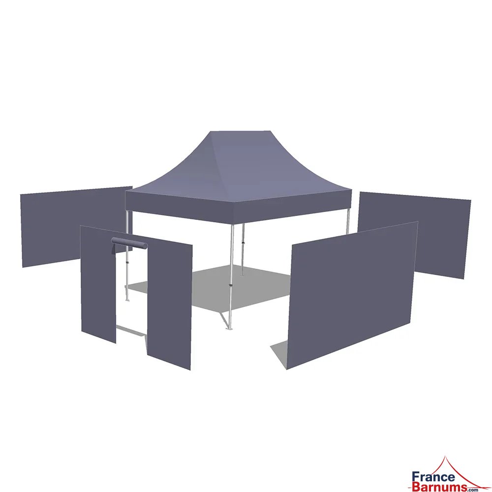 Tonnelle Pliante Acier Semi Pro 3mx4,5m BLEU avec Pack 4 Côtés Tonnelle Pliante Acier Semi Pro 3mx4,5m BLEU avec Pack 4 Côtés