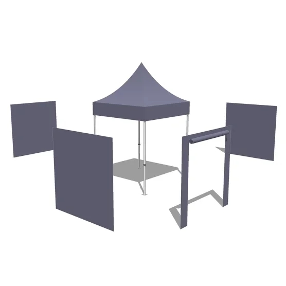 Tonnelle Pliante - Stand Acier Premium M2 2x2m ROUGE + Pack Côtés 380gr/m²