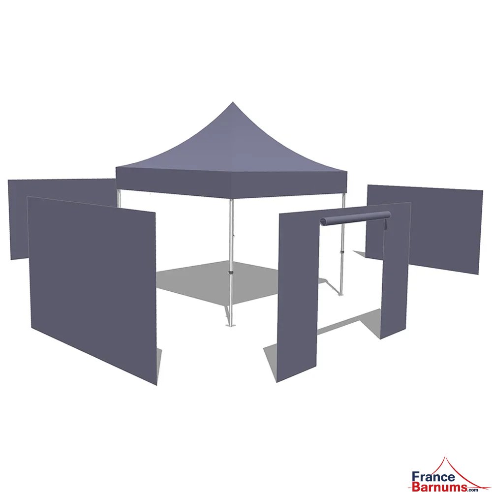 Tonnelle pliante - Stand pliant Alu Pro 45 LUXE M2 3mx3m TAUPE + Pack Côtés 380gr/m² Tonnelle pliante - Stand pliant Alu Pro 45 LUXE M2 3mx3m TAUPE + Pack Côtés 380gr/m²
