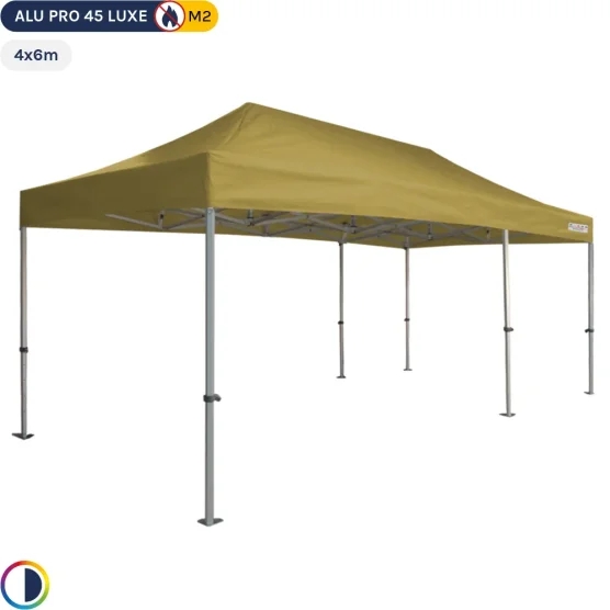 Tente pliante Alu Pro 45 LUXE M2 4mx6m VERT DORÉ 380gr/m² Tente pliante Alu Pro 45 LUXE M2 4mx6m VERT DORÉ 380gr/m²