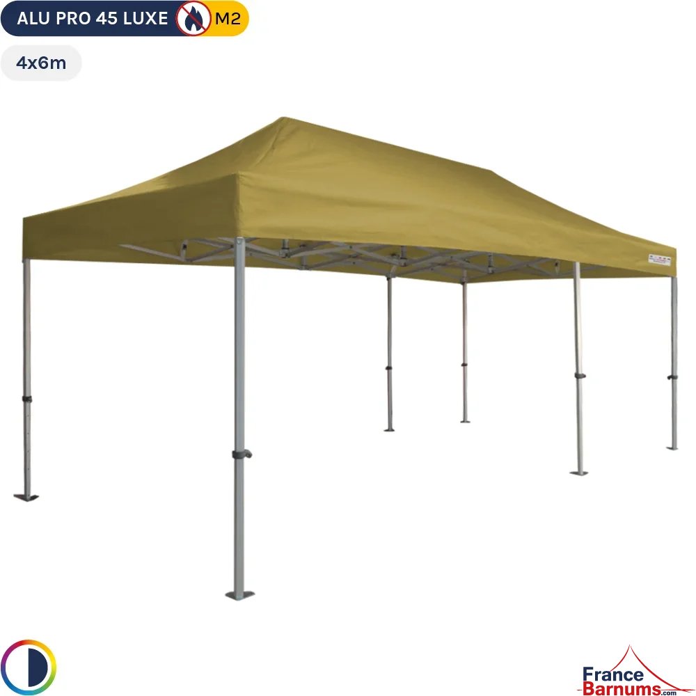 Tente pliante Alu Pro 45 LUXE M2 4mx6m VERT DORÉ 380gr/m² Tente pliante Alu Pro 45 LUXE M2 4mx6m VERT DORÉ 380gr/m²