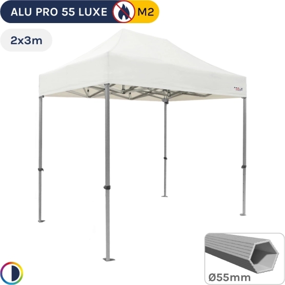 Barnum pliant Alu Pro 55 LUXE M2 2mx3m BLANC 580gr/m²