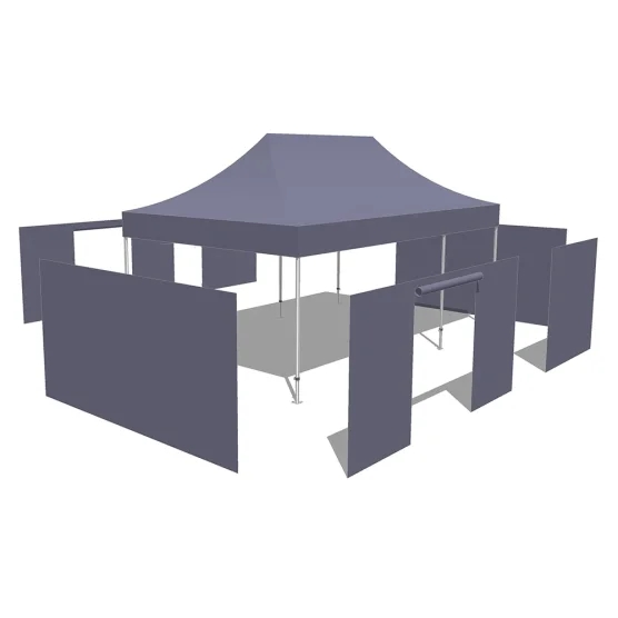 Tonnelle Pliante Alu Pro 55 ECO M2 4mx6m BLANC + Toit 580gr/m² et Côtés 380gr/m² Tonnelle Pliante Alu Pro 55 ECO M2 4mx6m BLANC + Toit 580gr/m² et Côtés 380gr/m²