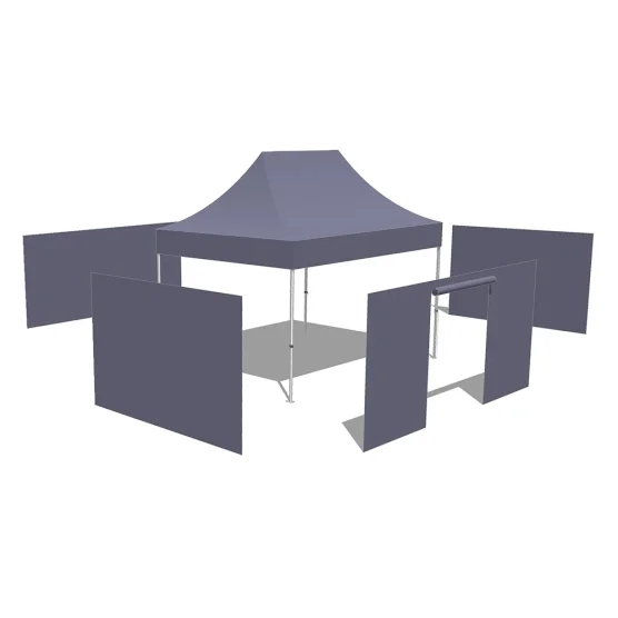 Tonnelle Pliante Alu Pro 55 LUXE M2 3mx4,5m BLEU CIEL + Pack Côtés 580gr/m²