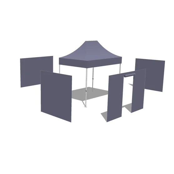 Tonnelle Pliante Acier Semi Pro 2mx3m NOIR avec Pack 4 Côtés