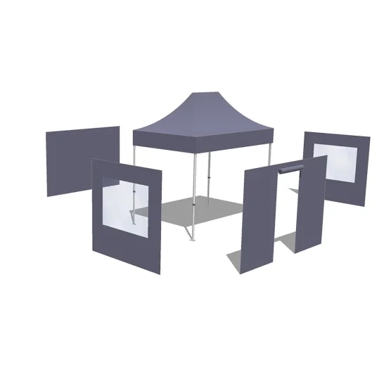 Tonnelle Pliante Acier Semi Pro 2mx3m BLEU AZUR avec Pack Fenêtres