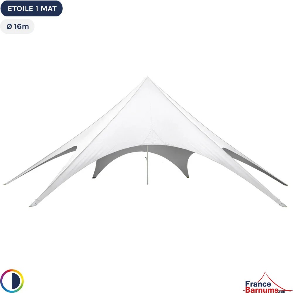 Tente étoile blanche diamètre 16m Tente étoile blanche diamètre 16m